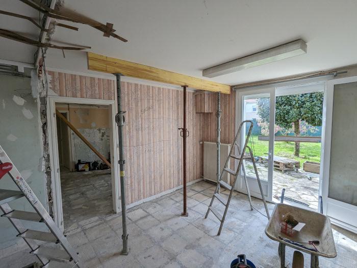 Photo du mur porteur avant travaux