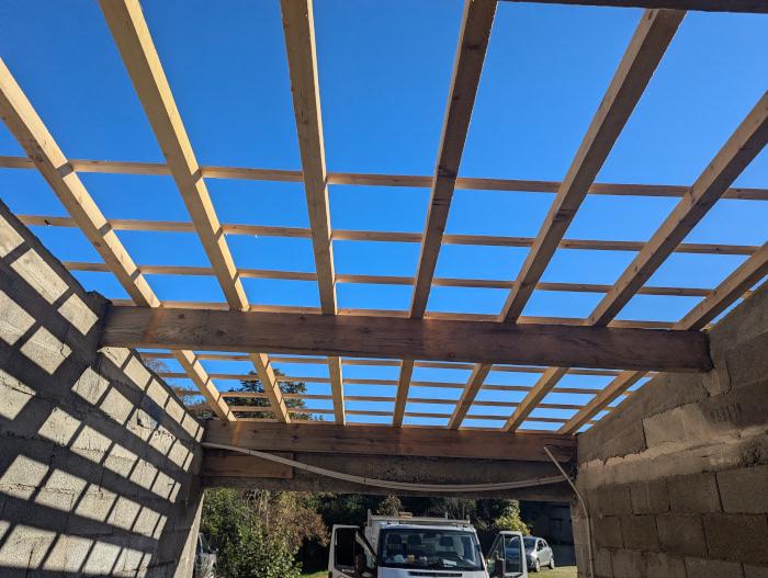 Photo de la toiture en cours de travaux
